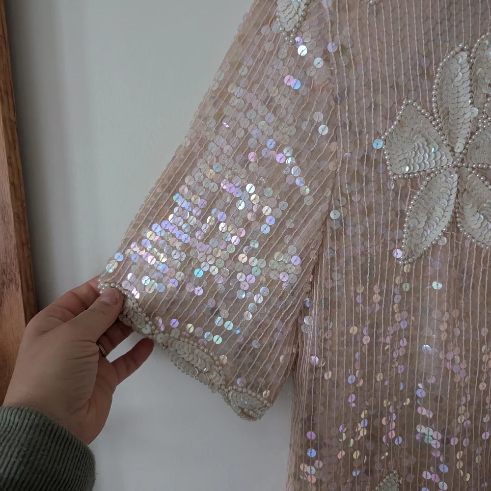 Stenay‎ Vintage 80s Glam Pink Sequin Two Piece Top Skirt Set Size Medium - Picture 3 of 16